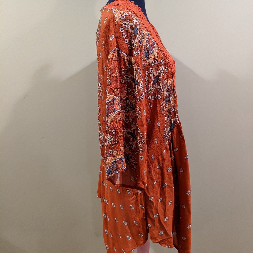 Orange Pattern Kimono - Picture 4 of 8